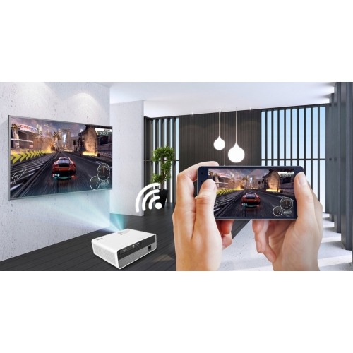 LED Projektor Vetítő FHD 4K CRENOVO WIFI ANDROID 8.0